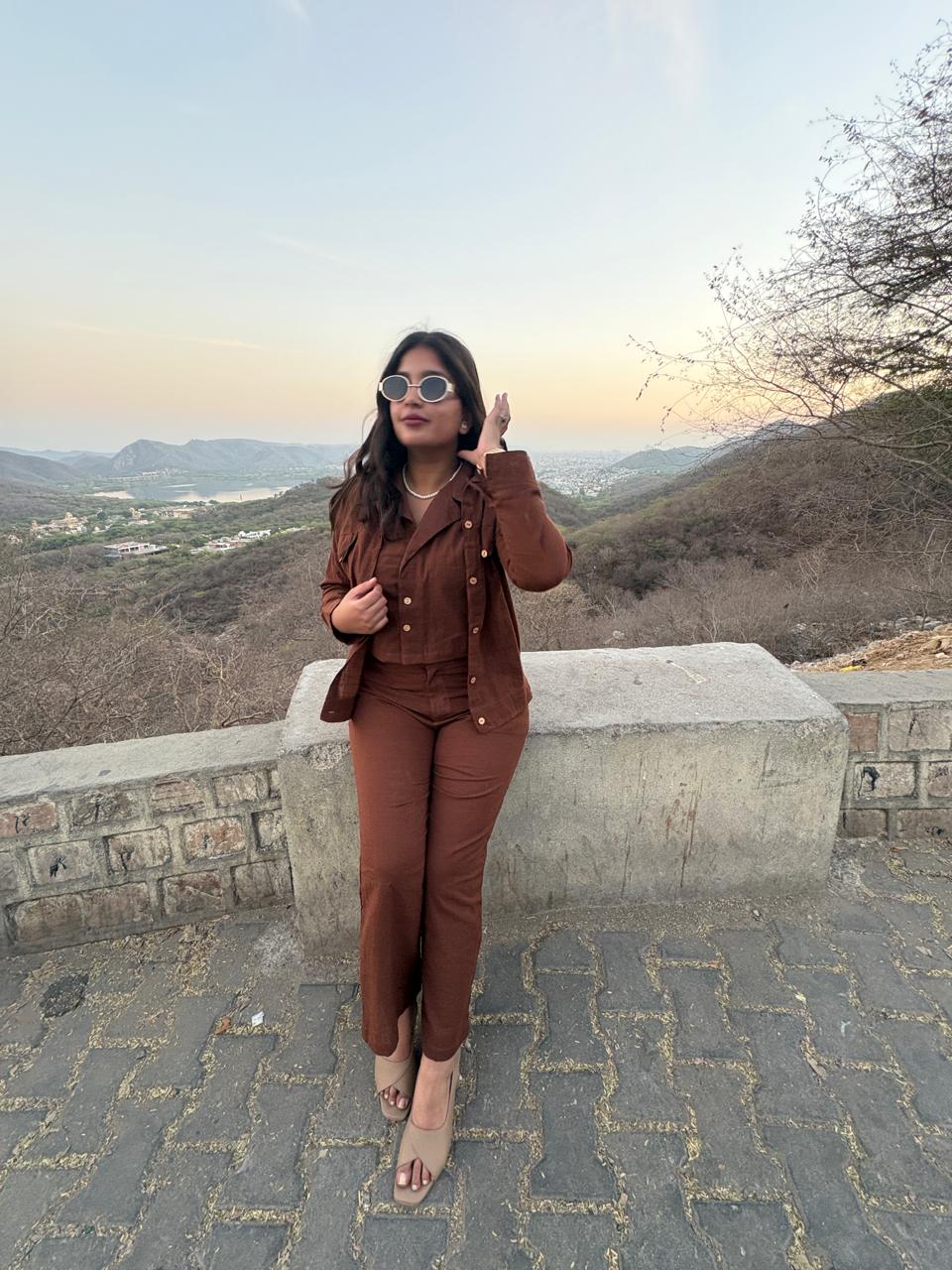 Mocha Muse Linen Co-ord Set