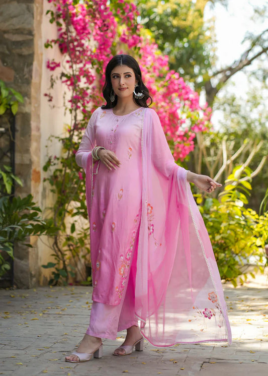 Cotton Straight Cut Suit Set