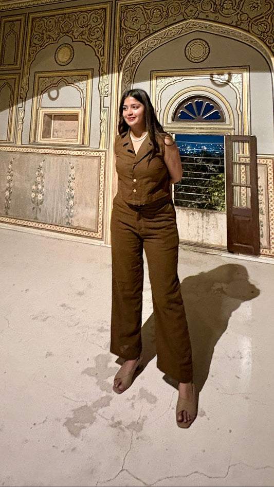 Mocha Muse Linen Co-ord Set