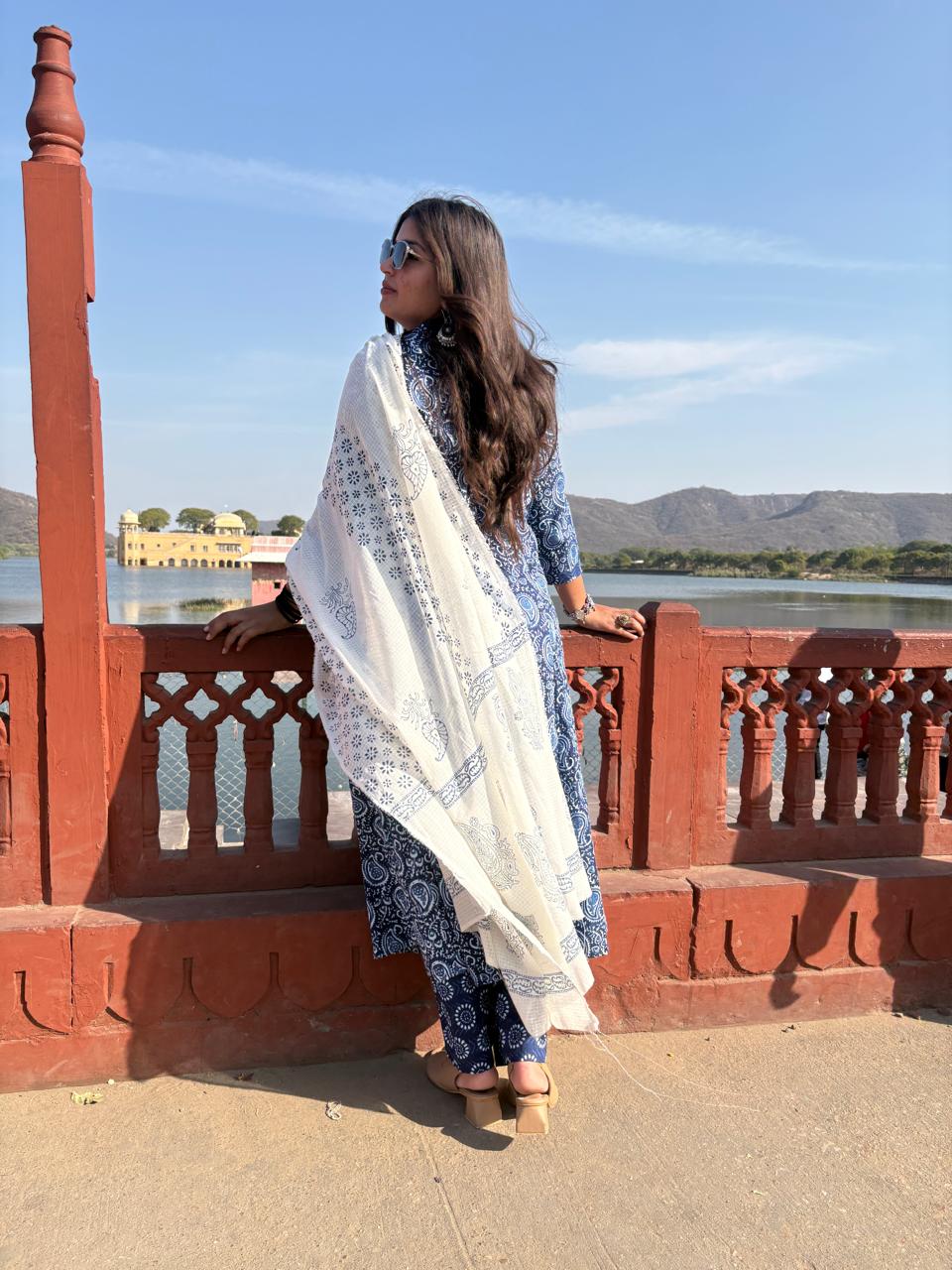 Indigo Paisley Grace Anarkali Set
