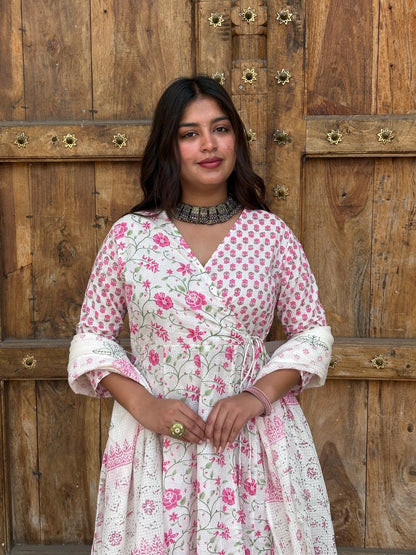 Gulbahar Blush Floral Anarkali Set
