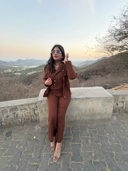 Mocha Muse Linen Co-ord Set