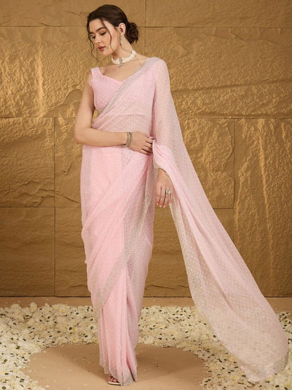 Embellished Beads and Stones Saree