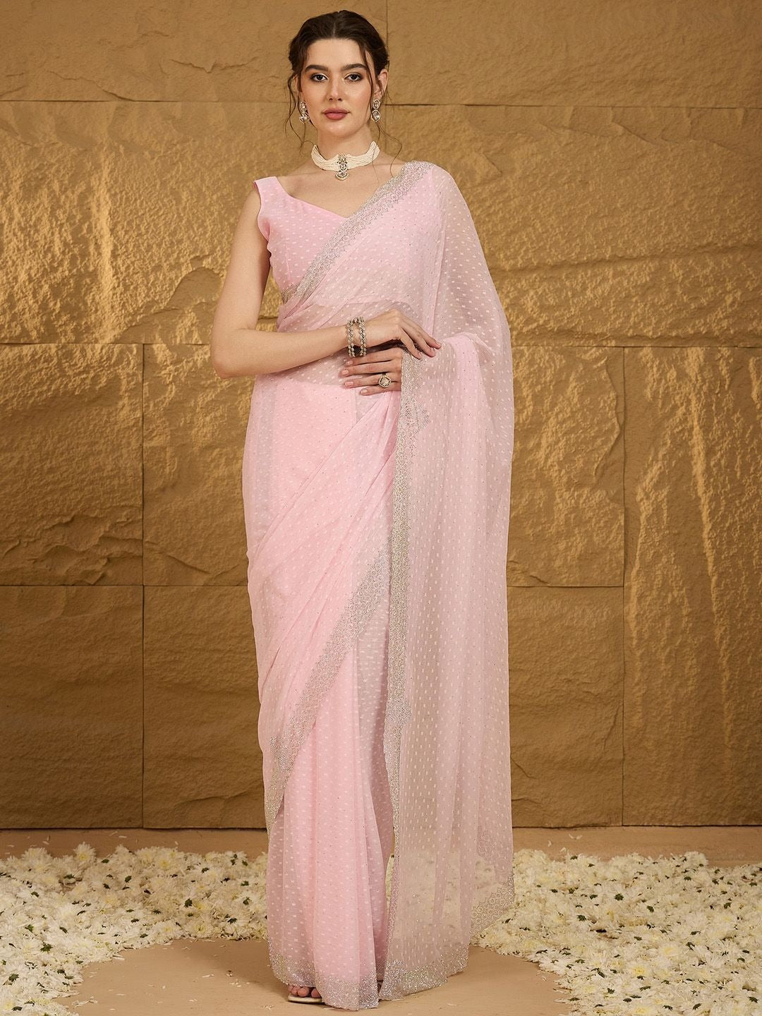 Embellished Beads and Stones Saree