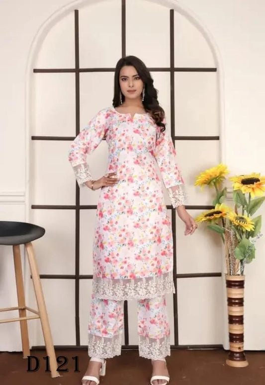 Reyon With Digital Printed Kurti